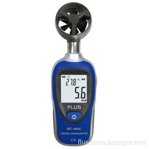 Anemometer with Air Temperature, Air Velocity, Measuring Range of 0.4 to 30m/s